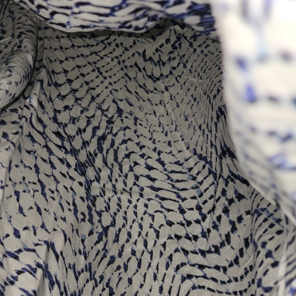 Soft Surroundings Blue, White, & Black w/ Ornate Beading Boho Tunic Blouse Top - Picture 11 of 11